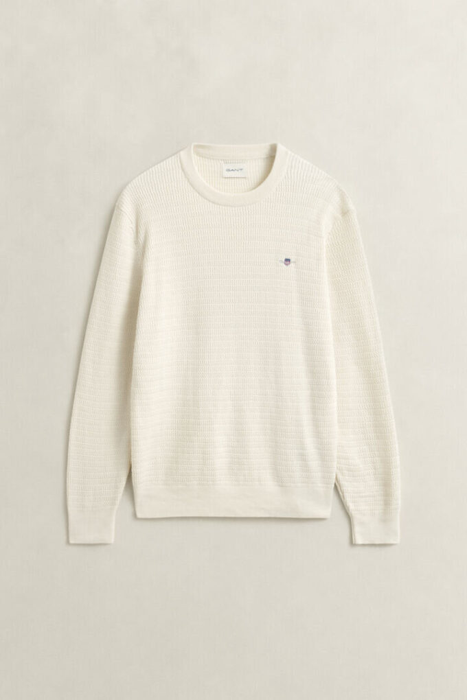 Mini Cable Knit Crew Neck Sweater
