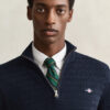 Mini Cable Knit Half-Zip Sweater