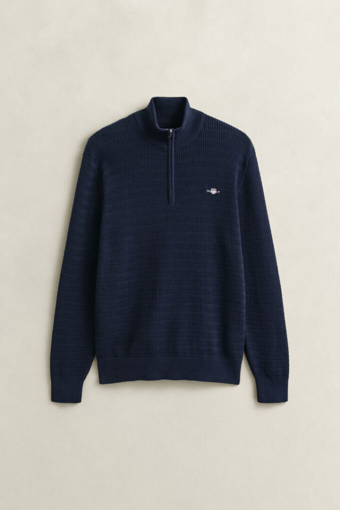 Mini Cable Knit Half-Zip Sweater