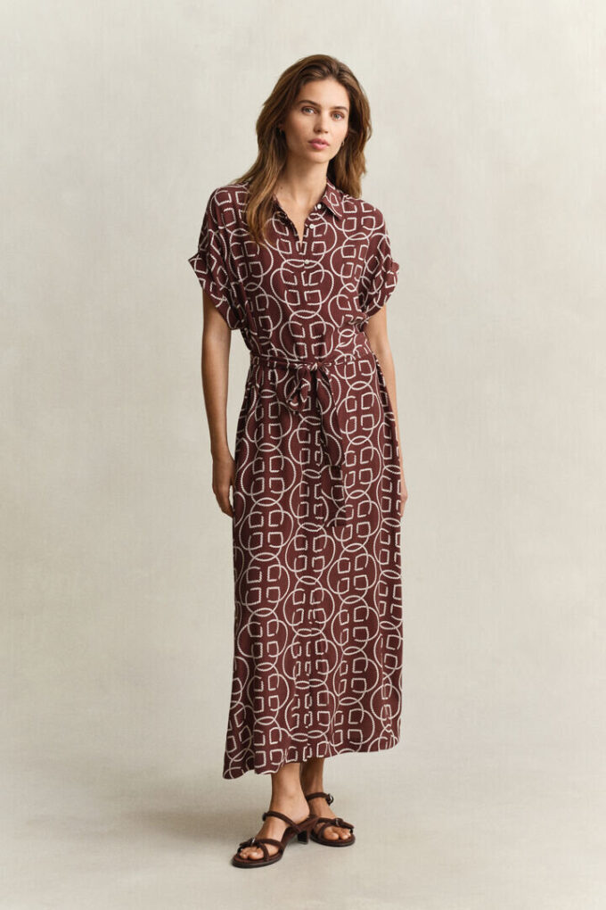Monogram Cap Sleeve Dress