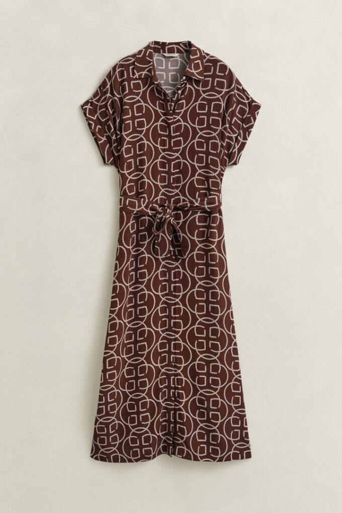 Monogram Cap Sleeve Dress