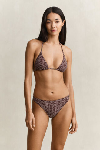 Monogram Printed Hipster Bikini Bottoms