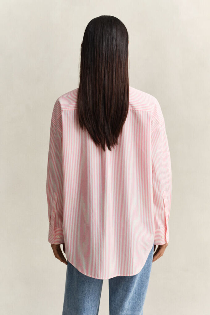 Oversized Classic Striped Poplin Shirt