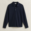Pima Cotton Long Sleeve Polo Shirt