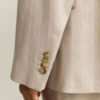 Pinstriped Linen Blend Blazer