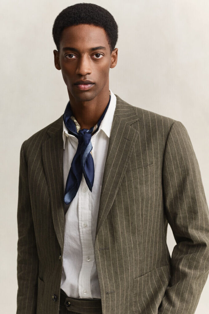 Pinstriped Suit Jacket