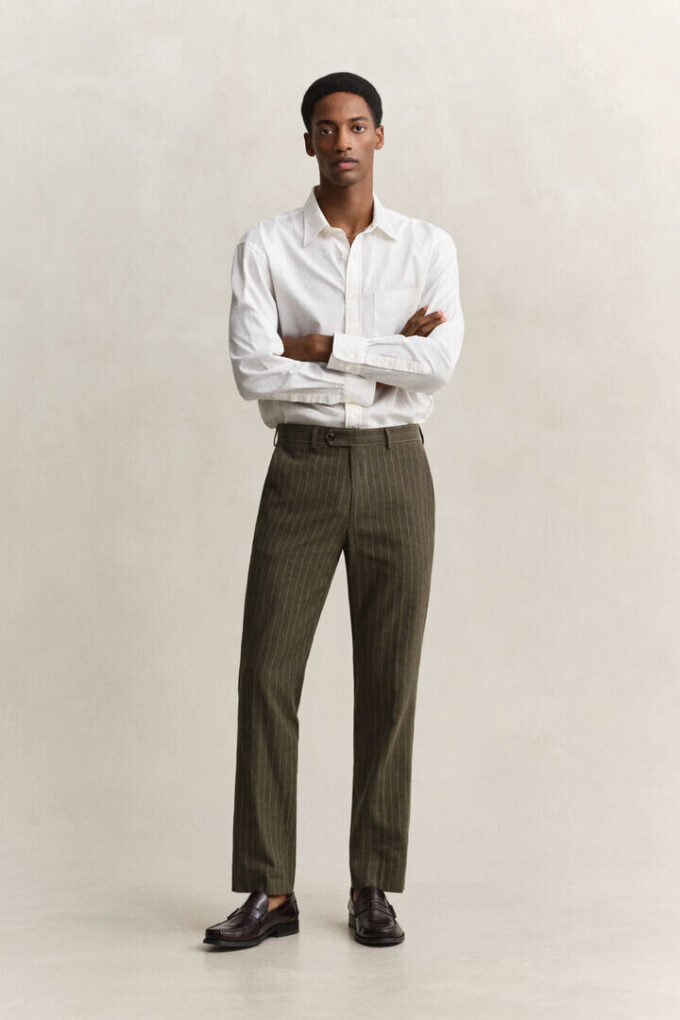Pinstriped Suit Pants