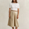 Pleated Chino Skirt