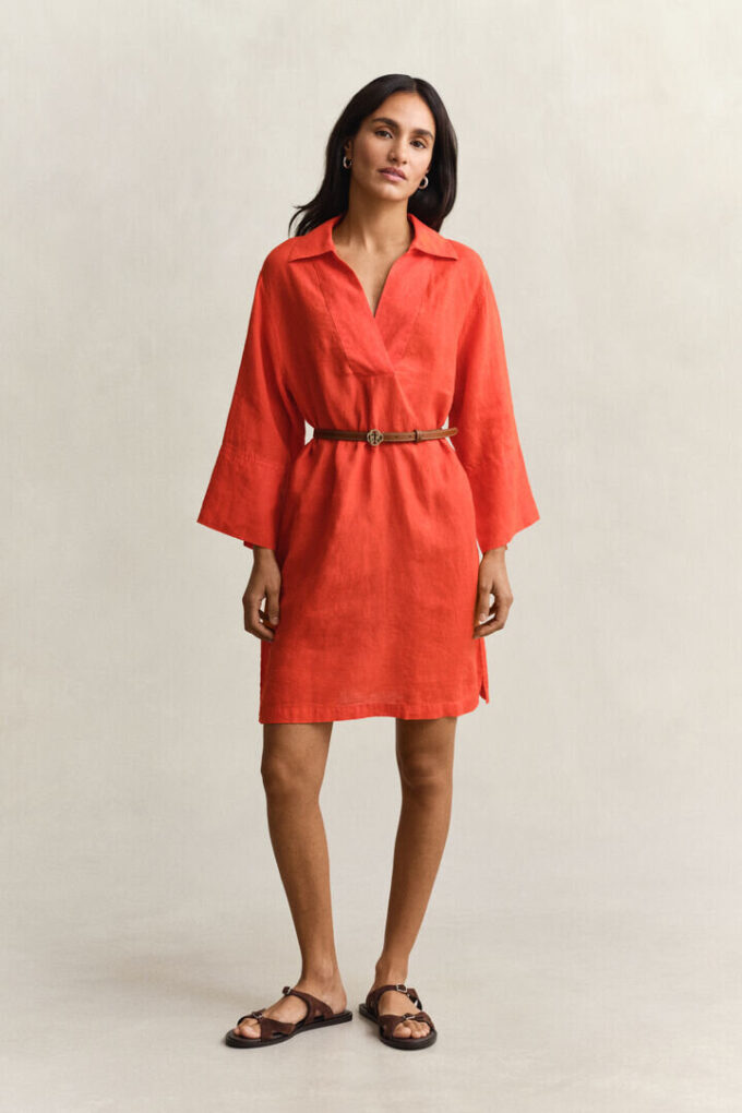 Popover Linen Dress