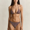 Printed Padded Triangle Bikini Top