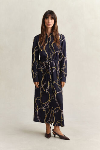 Printed Shirt Dress