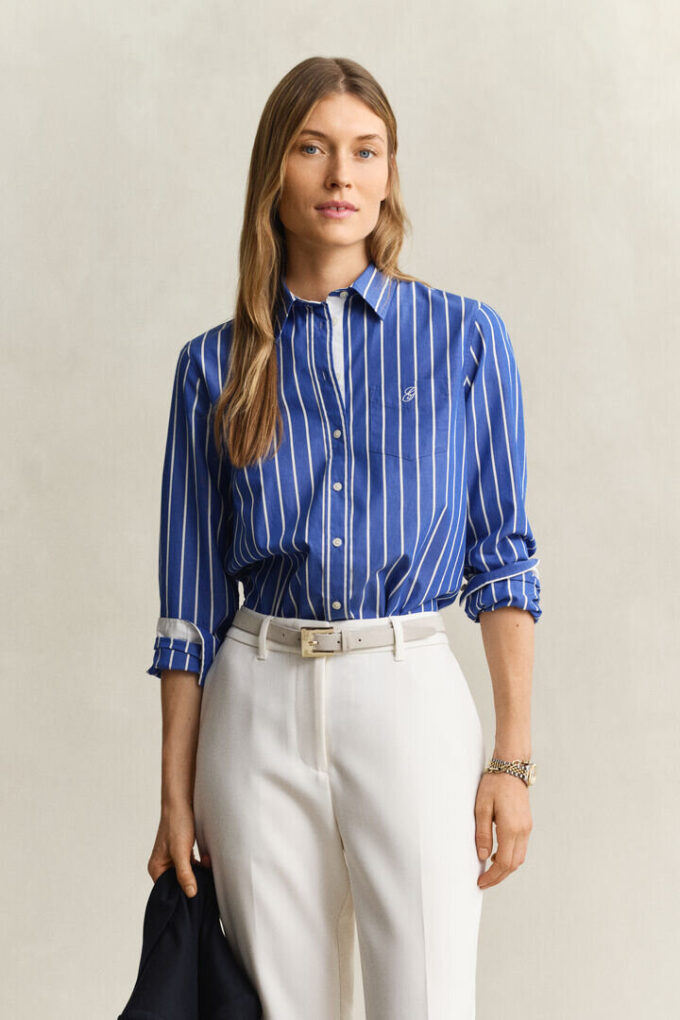 Regular Fit Classic Striped Poplin Shirt