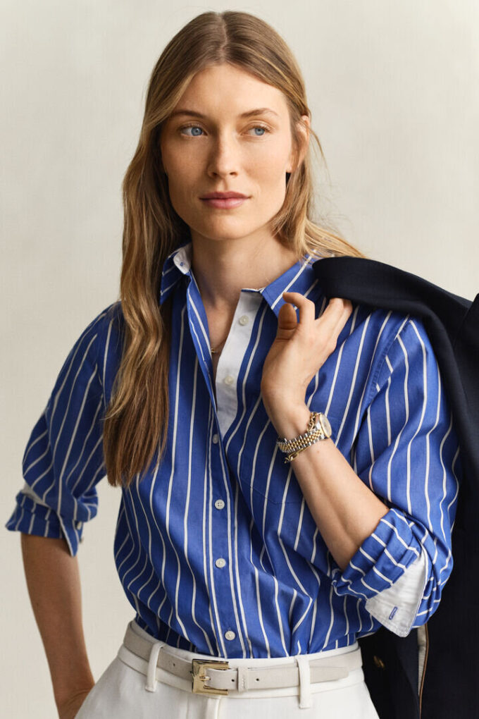 Regular Fit Classic Striped Poplin Shirt
