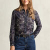 Regular Fit Floral Print Cotton Silk Shirt