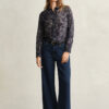 Regular Fit Floral Print Cotton Silk Shirt