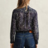 Regular Fit Floral Print Cotton Silk Shirt