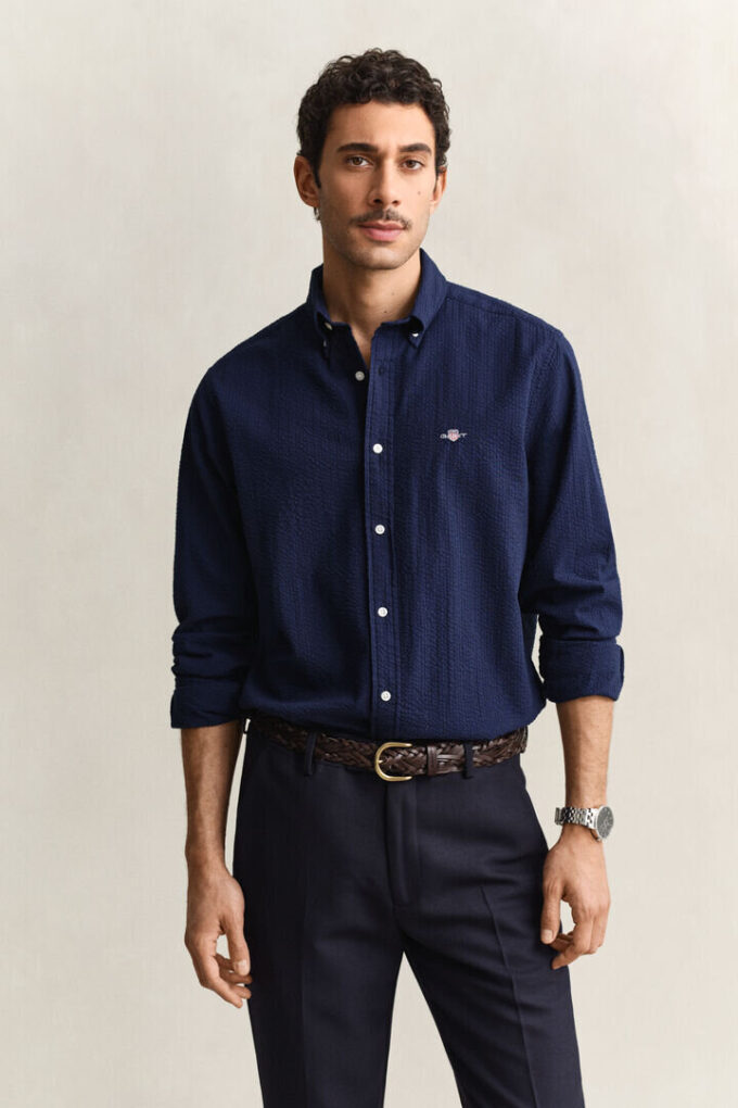 Regular Fit Seersucker Shirt