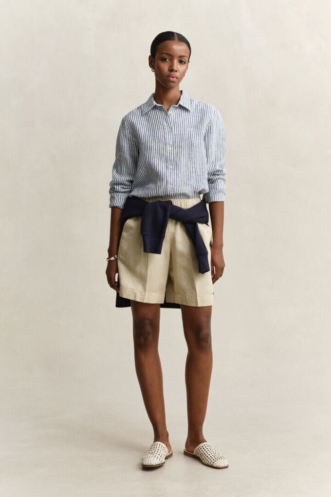 Regular Fit Striped Linen Shirt