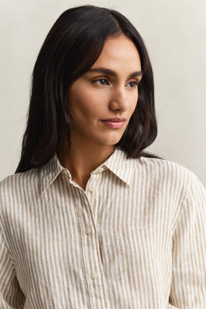 Regular Fit Striped Linen Shirt