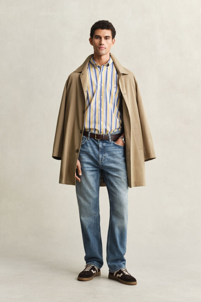 Regular Fit Striped Poplin Shirt