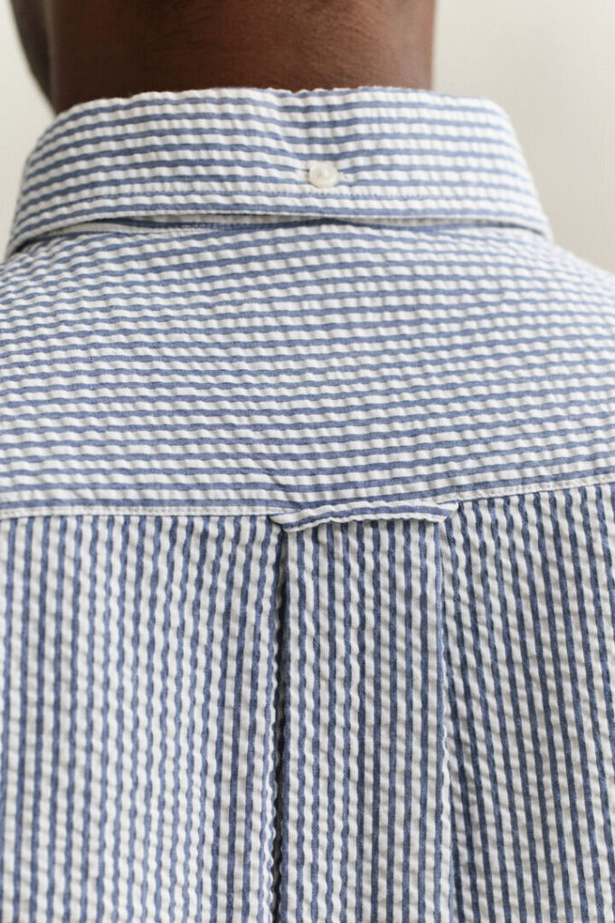 Regular Fit Striped Seersucker Shirt