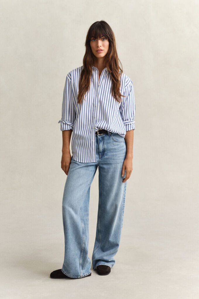 Relaxed Fit Classic Striped Poplin Shirt
