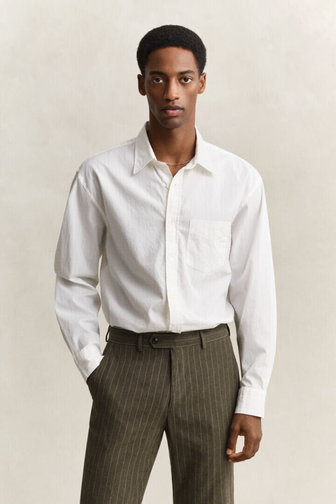Relaxed Fit Dobby Striped Shirt