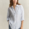 Relaxed Fit Striped Linen Shirt