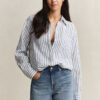 Relaxed Fit Striped Linen Shirt