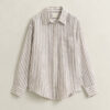 Relaxed Fit Striped Linen Shirt