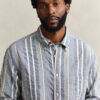 Relaxed Fit Striped Seersucker Shirt