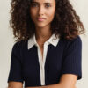 Rib Knit Polo Dress