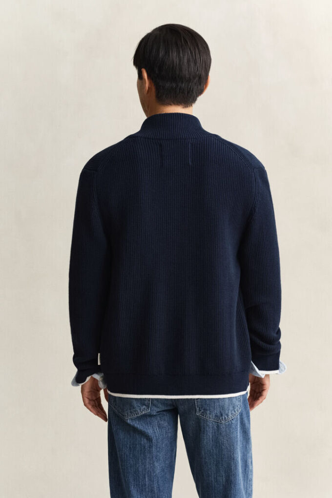 Ribbed Buttoned Cardigan