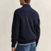 Ribbed Cotton Half-Zip Sweater