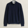 Ribbed Cotton Half-Zip Sweater
