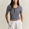 Ribbed Henley Top