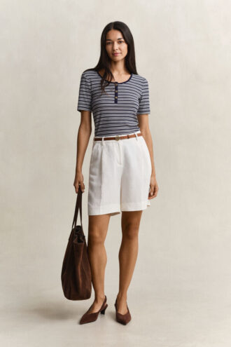 Ribbed Henley Top