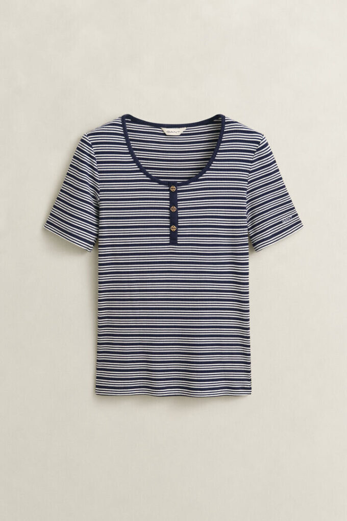 Ribbed Henley Top