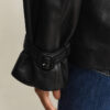 Short Leather Trench Coat