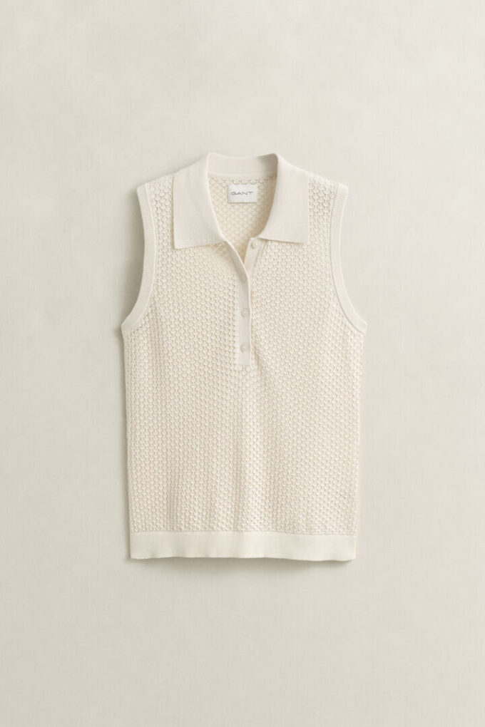 Sleeveless Lace Knit Top