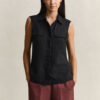 Sleeveless Linen Shirt