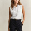 Sleeveless Linen Shirt