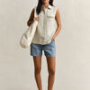 Sleeveless Linen Shirt