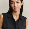 Sleeveless Linen Shirt