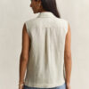 Sleeveless Linen Shirt
