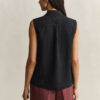Sleeveless Linen Shirt