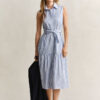 Sleeveless Striped Cotton Dress