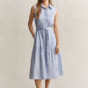 Sleeveless Striped Cotton Dress