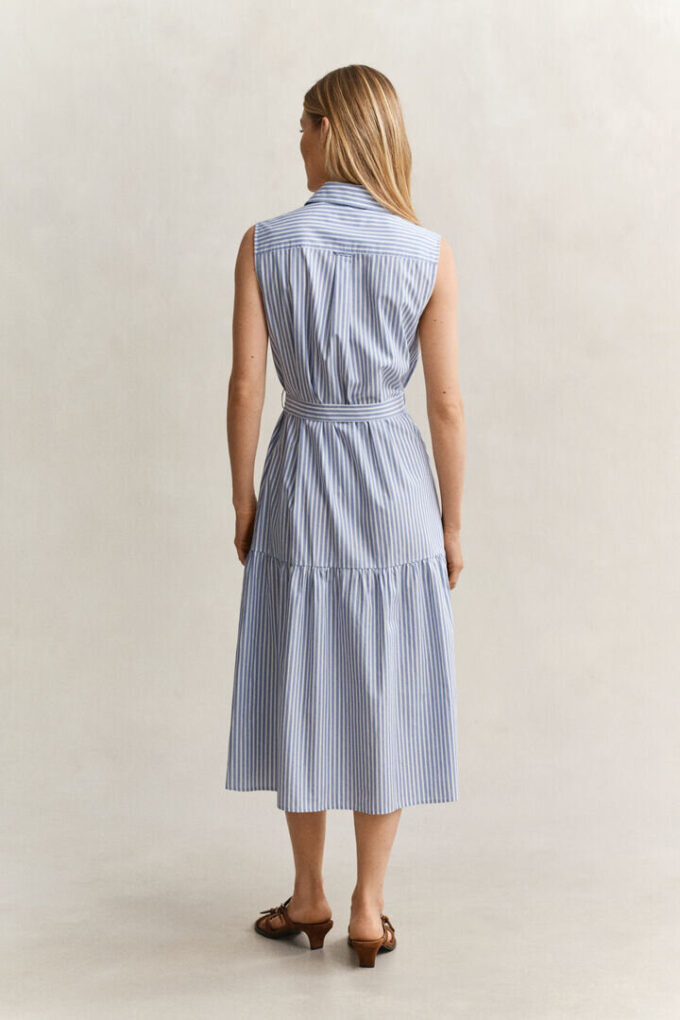 Sleeveless Striped Cotton Dress