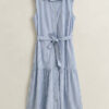 Sleeveless Striped Cotton Dress